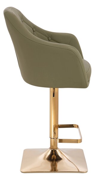 HR831KW Khaki Műbőr Premium Soft szék Arany lábbal
