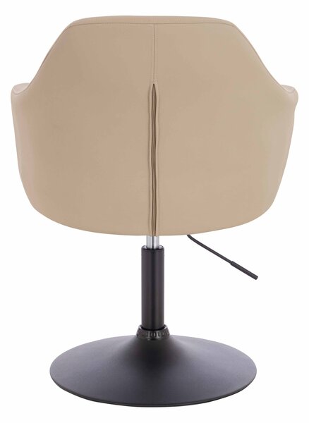 HR831N Krémszínű Műbőr Premium Soft szék fekete lábbal
