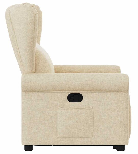 VidaXL krémszínű szövet felállást segítő dönthető fotel