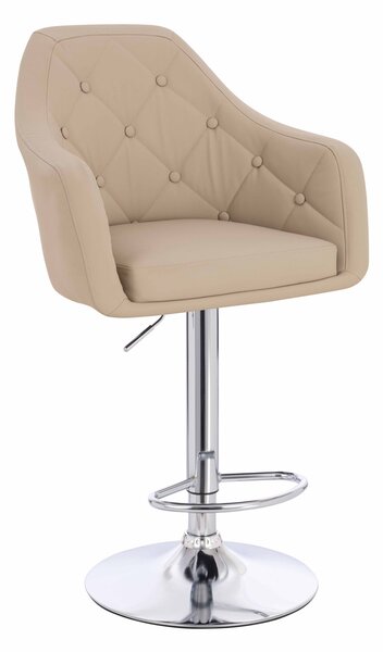 HR831W Krémszínű Műbőr Premium Soft szék Krómozott lábbal
