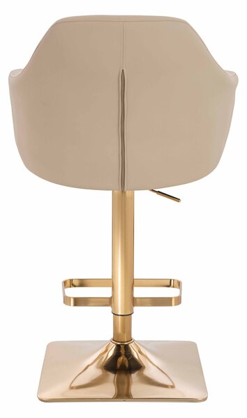 HR831KW Krémszínű Műbőr Premium Soft szék Arany lábbal