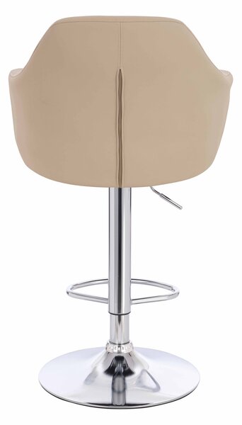 HR831W Krémszínű Műbőr Premium Soft szék Krómozott lábbal