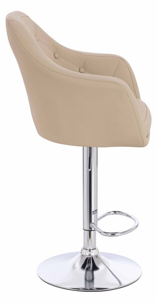 HR831W Krémszínű Műbőr Premium Soft szék Krómozott lábbal
