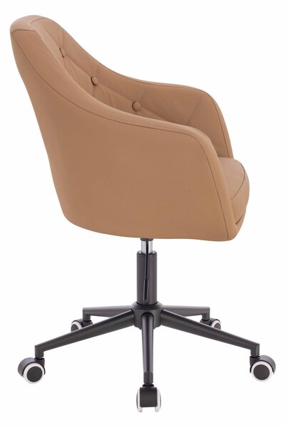 HR831K Karamell Műbőr Premium Soft szék fekete lábbal