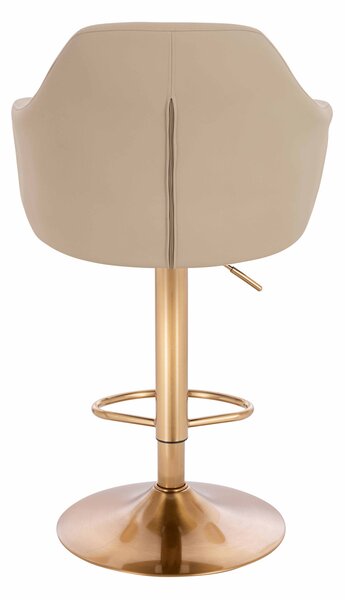HR831W Krémszínű Műbőr Premium Soft szék Arany lábbal
