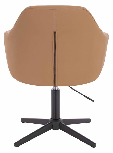 HR831CROSS Karamell Műbőr Premium Soft szék fekete lábbal