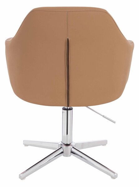 HR831CROSS Karamell Műbőr Premium Soft szék Krómozott lábbal