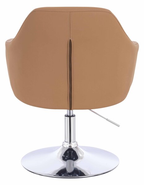 HR831N Karamell Műbőr Premium Soft szék Krómozott lábbal
