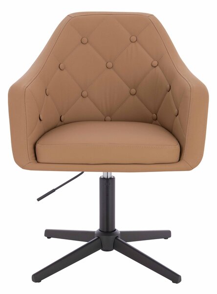 HR831CROSS Karamell Műbőr Premium Soft szék fekete lábbal