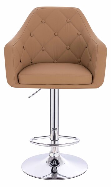 HR831W Karamell Műbőr Premium Soft szék Krómozott lábbal