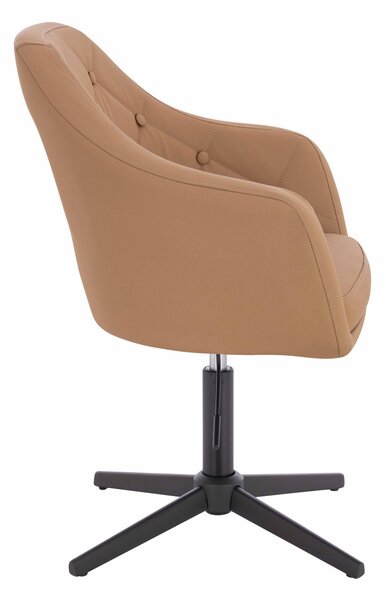 HR831CROSS Karamell Műbőr Premium Soft szék fekete lábbal
