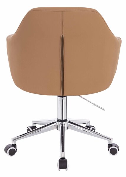 HR831K Karamell Műbőr Premium Soft szék Krómozott lábbal