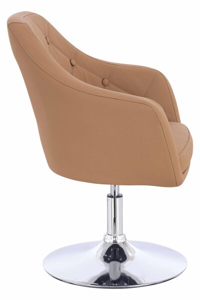 HR831N Karamell Műbőr Premium Soft szék Krómozott lábbal