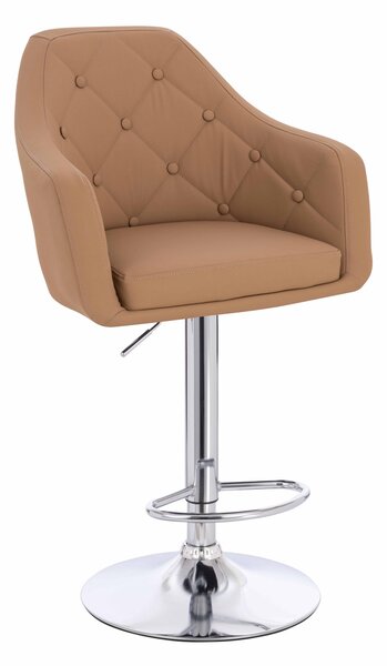 HR831W Karamell Műbőr Premium Soft szék Krómozott lábbal