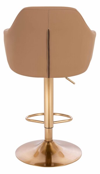 HR831W Karamell Műbőr Premium Soft szék Arany lábbal