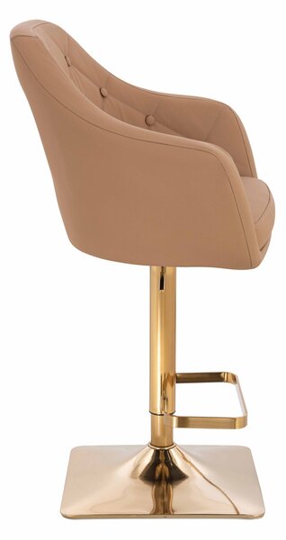HR831KW Karamell Műbőr Premium Soft szék Arany lábbal