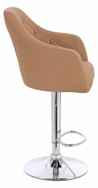 HR831W Karamell Műbőr Premium Soft szék Krómozott lábbal
