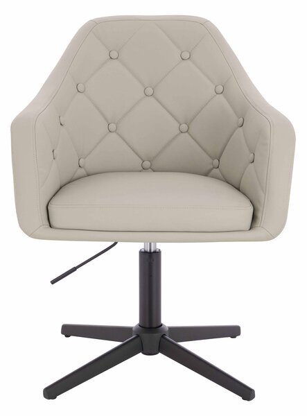 HR831CROSS Ecru Műbőr Premium Soft szék fekete lábbal