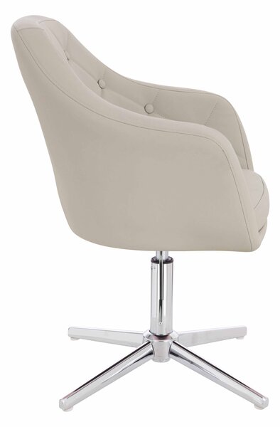 HR831CROSS Ecru Műbőr Premium Soft szék Krómozott lábbal