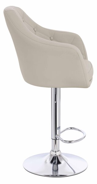 HR831W Ecru Műbőr Premium Soft szék Krómozott lábbal