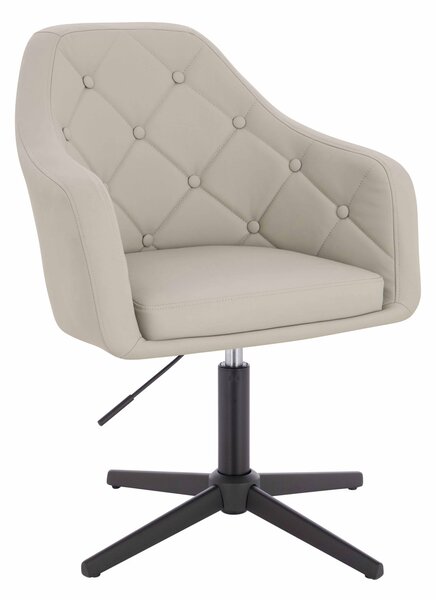 HR831CROSS Ecru Műbőr Premium Soft szék fekete lábbal