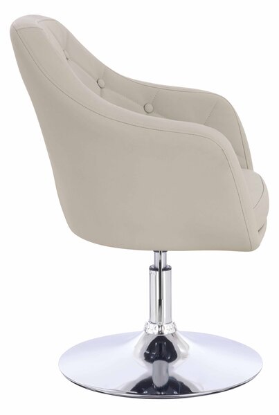 HR831N Ecru Műbőr Premium Soft szék Krómozott lábbal