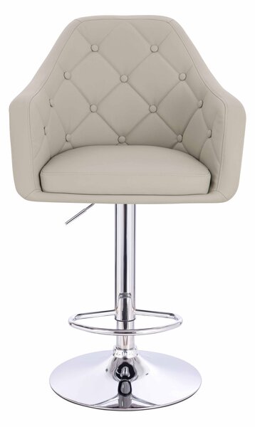 HR831W Ecru Műbőr Premium Soft szék Krómozott lábbal