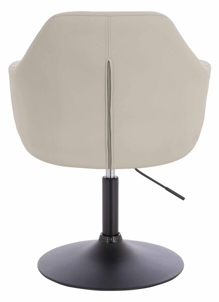 HR831N Ecru Műbőr Premium Soft szék fekete lábbal