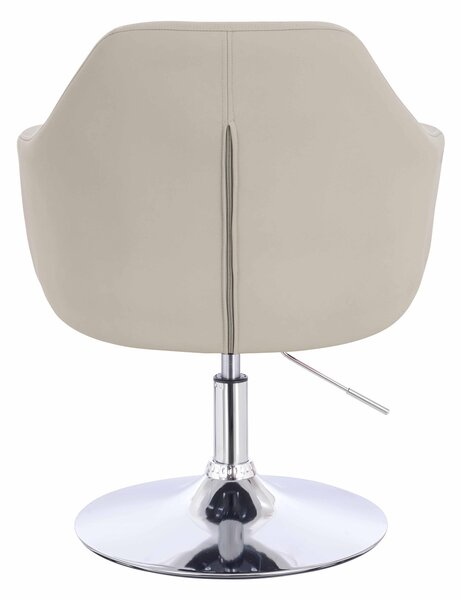HR831N Ecru Műbőr Premium Soft szék Krómozott lábbal