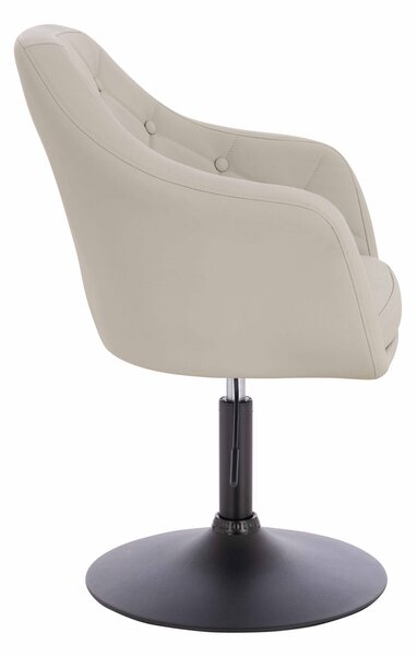 HR831N Ecru Műbőr Premium Soft szék fekete lábbal