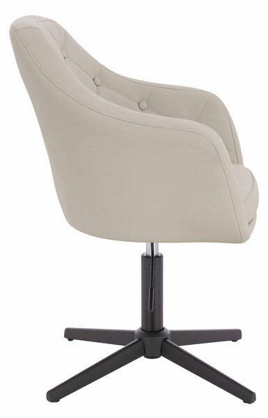 HR831CROSS Ecru Műbőr Premium Soft szék fekete lábbal