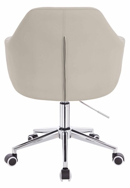 HR831K Ecru Műbőr Premium Soft szék Krómozott lábbal