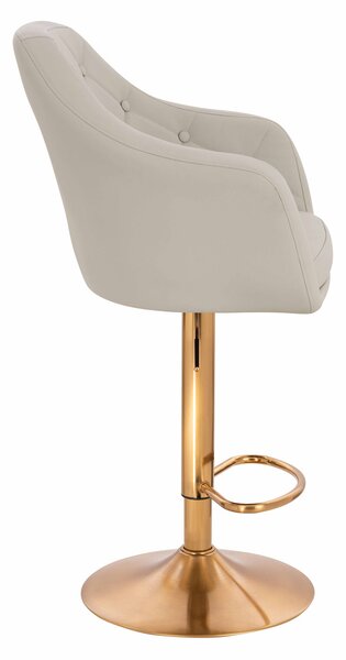 HR831W Ecru Műbőr Premium Soft szék Arany lábbal
