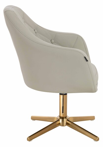 HR831CROSS Len Szín Műbőr Premium Soft szék Arany lábbal