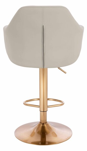 HR831W Ecru Műbőr Premium Soft szék Arany lábbal