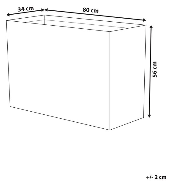 Virágcserép EDESSA 80 cm Világosbézs
