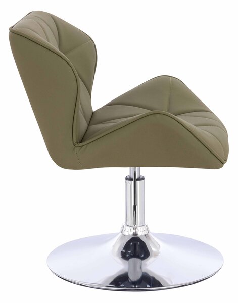 HR111N Khaki Műbőr Premium Soft szék krómozott lábbal