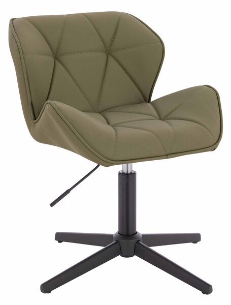 HR111CROSS Khaki Műbőr Premium Soft szék fekete lábbal
