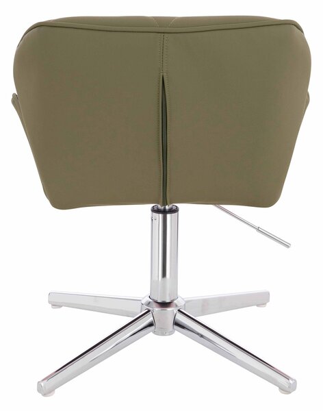 HR111CROSS Khaki Műbőr Premium Soft szék krómozott lábbal