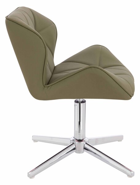 HR111CROSS Khaki Műbőr Premium Soft szék krómozott lábbal