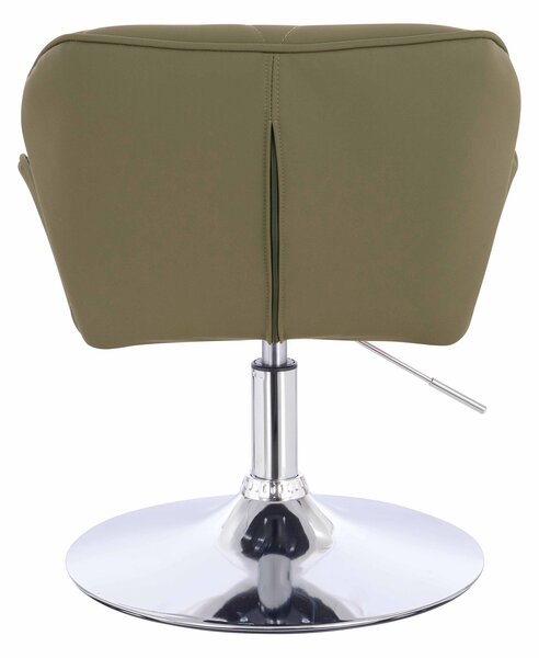 HR111N Khaki Műbőr Premium Soft szék krómozott lábbal