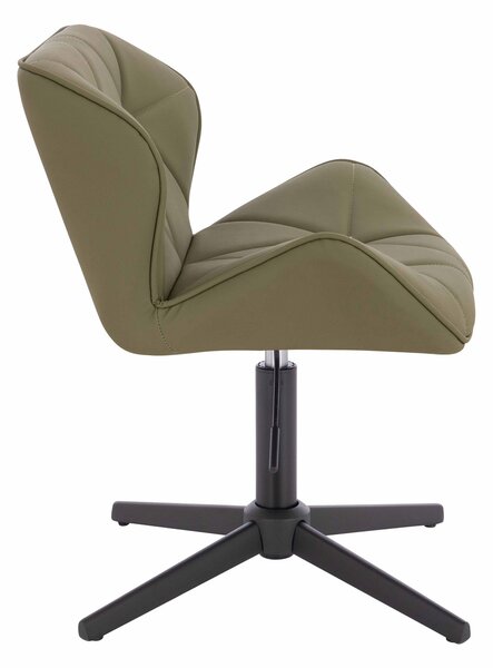 HR111CROSS Khaki Műbőr Premium Soft szék fekete lábbal