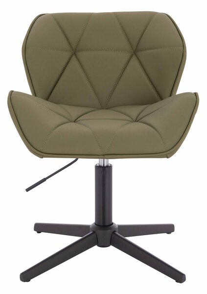 HR111CROSS Khaki Műbőr Premium Soft szék fekete lábbal