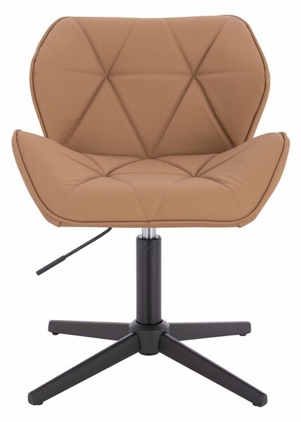 HR111CROSS Karamell Műbőr Premium Soft szék fekete lábbal