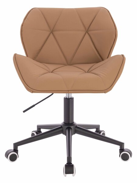 HR111K Karamell Műbőr Premium Soft szék fekete lábbal