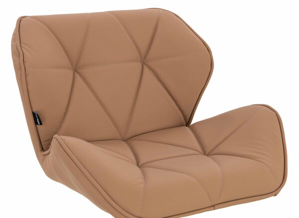 HR111N Karamell Műbőr Premium Soft szék krómozott lábbal