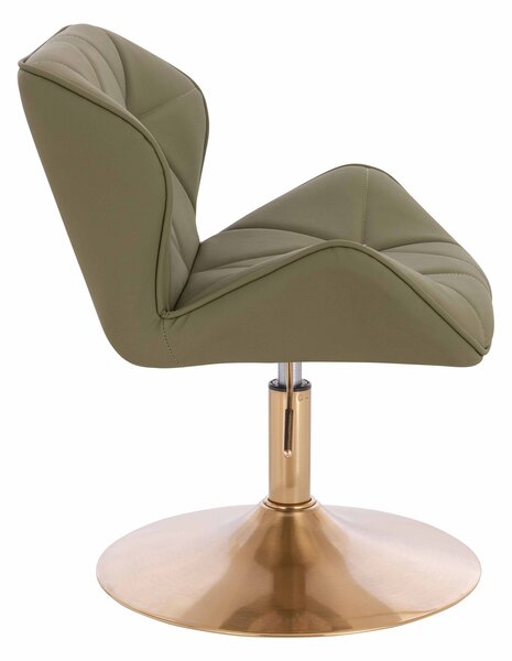 HR111N Khaki Műbőr Premium Soft szék arany lábbal
