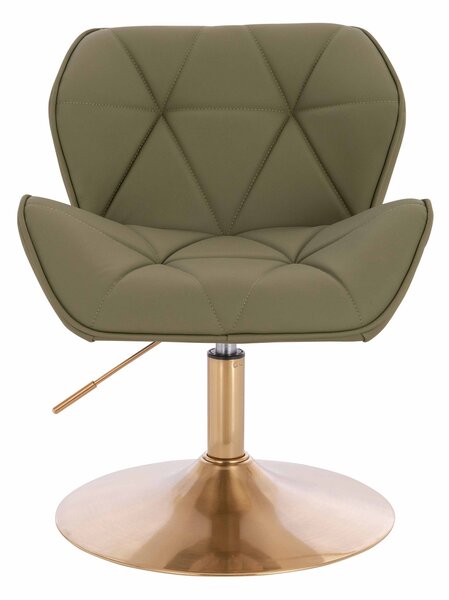 HR111N Khaki Műbőr Premium Soft szék arany lábbal
