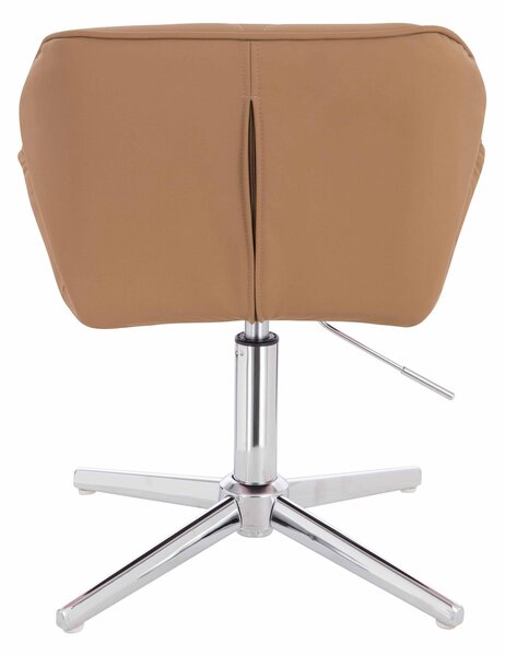 HR111CROSS Karamell Műbőr Premium Soft szék krómozott lábbal