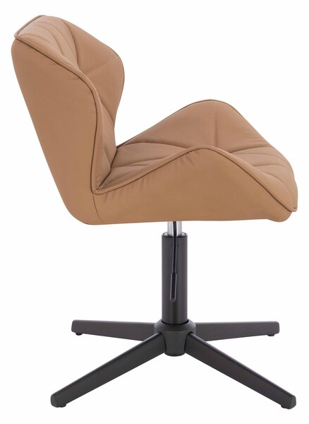 HR111CROSS Karamell Műbőr Premium Soft szék fekete lábbal